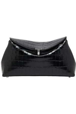 Totême Pochette en cuir T-Lock avec fermoir en T