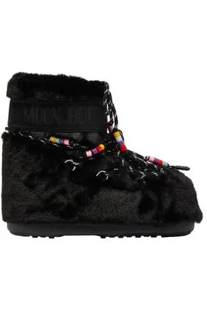 Moon Boot Bottines basses à perles en fausse fourrure Icon
