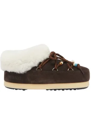 Moon Boot Mules en cuir velours avec perles