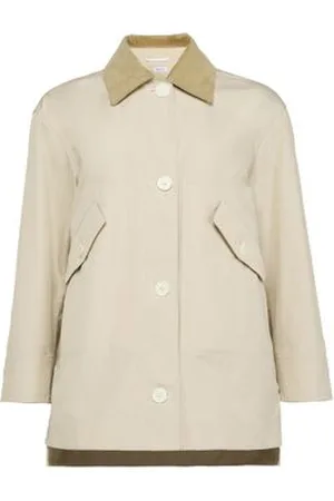 Thom Browne Manteau de jardinage en coton typewriter avec col en velours côtelé