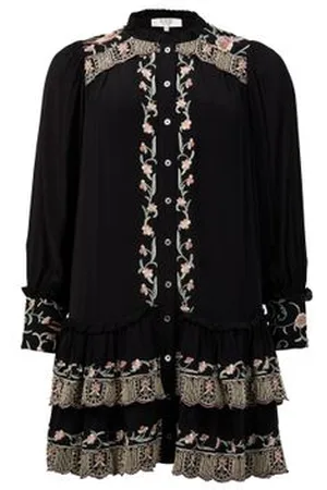 Sea New York Robe tunique brodée à manches longues Lacey