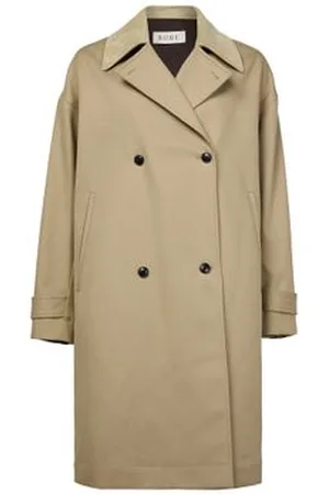 Rohe Manteau de jardin avec col en cuir velours