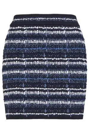 Thom Browne Mini jupe jacquard en tweed avec empiècement