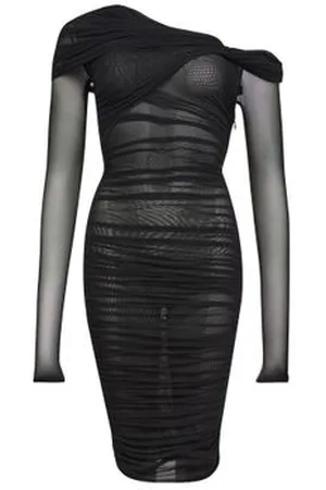 MUGLER Robe courte en tissu mesh