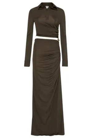 Bottega Veneta Robe longue fluide en viscose