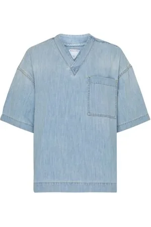 Bottega Veneta T-Shirt en denim légèrement décoloré