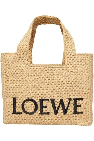 Loewe Petit Font Tote en raphia