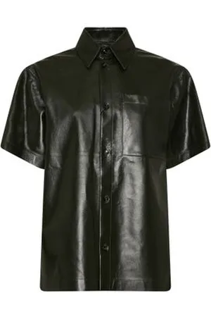 Bottega Veneta Chemise en cuir brillant