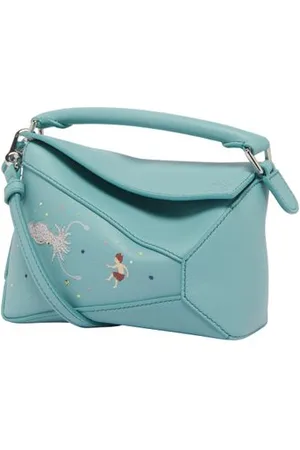Loewe Mini sac Puzzle Edge Fonds marins en cuir de veau classique