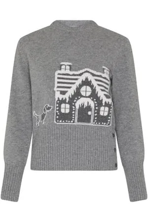 Thom Browne Cardigan en laine mérinos 4 barres