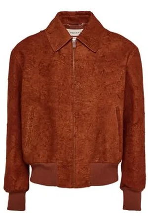 Alexander McQueen Blouson bomber en cuir velours