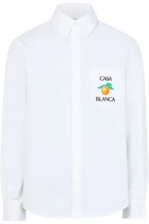 Casablanca Chemise à manches longues brodée Oxford