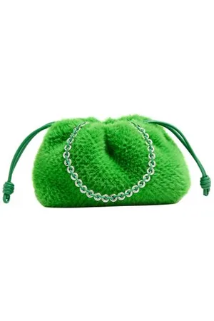 Loewe Sac Flamenco Purse moyen en cuir de veau et fourrure