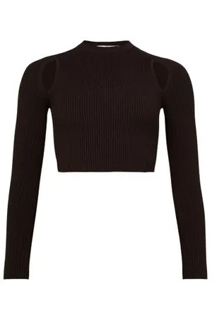 Max Mara Haut à bords-côtes et découpes Ala