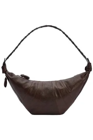LEMAIRE Grand sac croissant à chevrons tissés