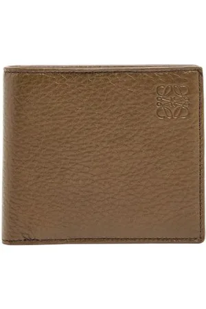 Loewe Portefeuille à deux volets en cuir de veau grainé souple.
