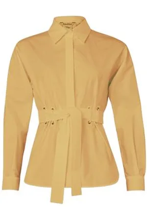 Max Mara Chemise en popeline de coton avec ceinture Juglas