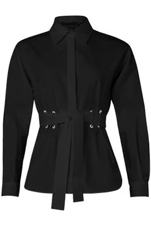 Max Mara Chemise en popeline de coton avec ceinture Juglas
