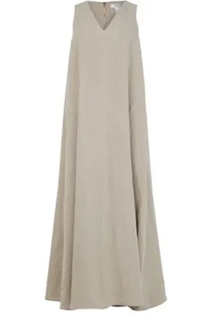 Max Mara Robe longue évasée en lin Simeone