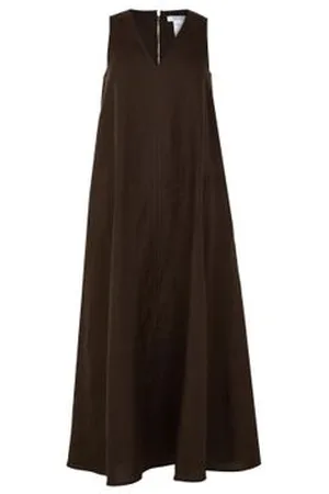 Max Mara Robe longue évasée en lin Simeone