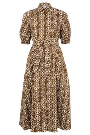 Max Mara Robe longue en maille et popeline de coton Luxgi