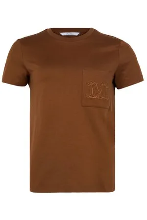 Max Mara T-shirt à poche et logo Papaia