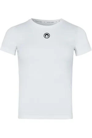 Marine Serre T-shirt baby fit avec logo Moon