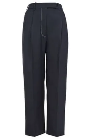Thom Browne Pantalon à double pli à taille haute