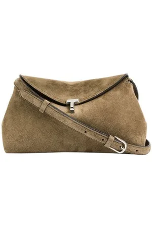 Totême Pochette T-Lock en cuir velours
