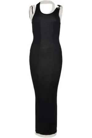 Jean Paul Gaultier Robe sans manches en coton côtelé torsadé double couche