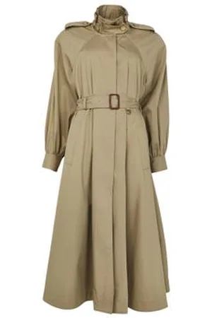 Chloé Trench long col montant en gabardine de coton