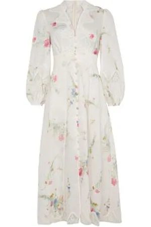 ZIMMERMANN Robe midi en dentelle décolletée Lucky
