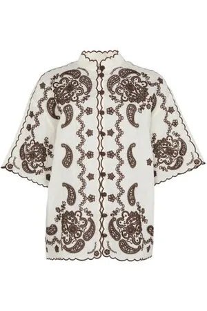 ZIMMERMANN Chemise brodée à manches courtes Ascension