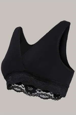 Carriwell Soutien-gorge de grossesse et allaitement cache-c?ur - Noir en coton