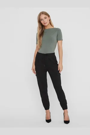 VERO MODA Pantalon cargo loose fit en viscose