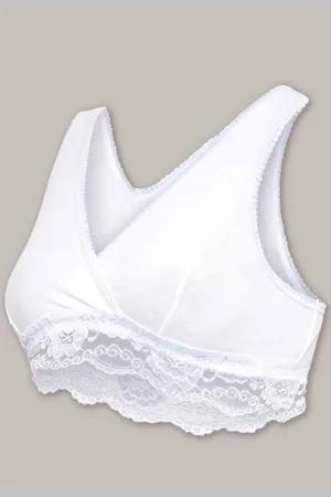 Carriwell Soutien-gorge de grossesse et allaitement cache-c?ur - Blanc en coton