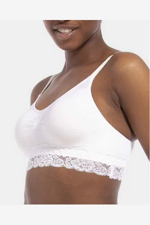Magic Soutien-gorge Confort bretelles fines dentelle sans armature Blanc