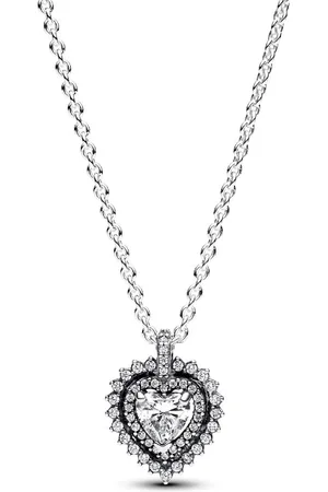PANDORA Collier avec Pendentif Halo C?ur Scintillant