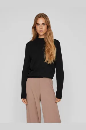VILA Pull col tortue en viscose