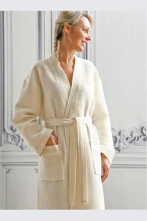 BLANC DES VOSGES Peignoir bain nid d