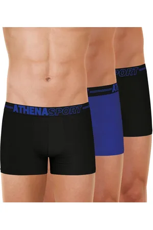 ATHENA Lot de 3 boxers homme Ecopack Bleu