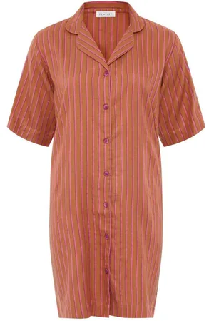 Femilet Haut de pyjama - Chemise Longue à manches courtes - - ANNA en viscose