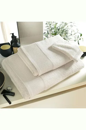 Becquet Lot de 2 gants de toilette épais BEESPONGE craie