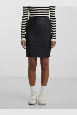 Pieces® Jupe mini en simili-cuir