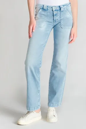 Le Temps des Cerises Jeans flare, très évasé , longueur 34 en coton Ora
