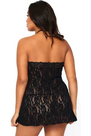 Leg Avenue Nuisette en dentelle transparente - noir