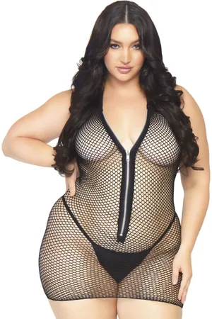 Leg Avenue Nuisette Sexy Noire en nylon