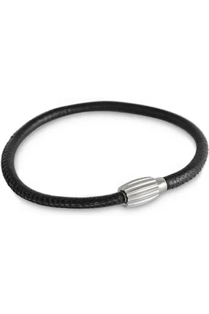 Idun Denmark Bracelet Idun Cuir Noir Fermeture Argent
