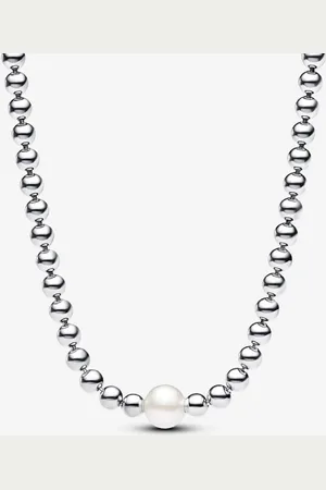 PANDORA Collier femme argent avec perle et zircon Timeless