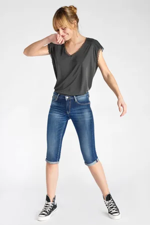 Le Temps des Cerises Corsaire pantacourt en jeans MANDY Gia